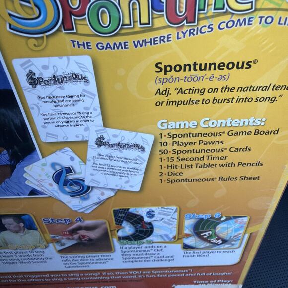 Spontuneous The Party Song Game - Brand NEW Sealed - Picture 5 of 5